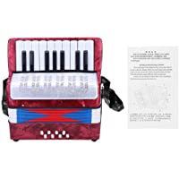 SolUptanisu Acordeon Niños- Piano Acordeón 17 Teclas 8 Bajo Mini Pequeño Piano Acordeón Instrumento Musical Educativo…